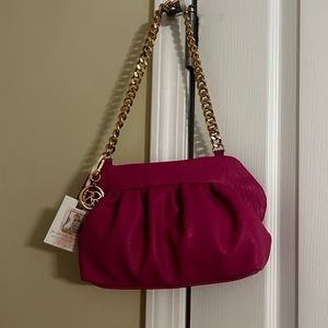 Viral hot pink Jessica Simpson ruched shoulder bag